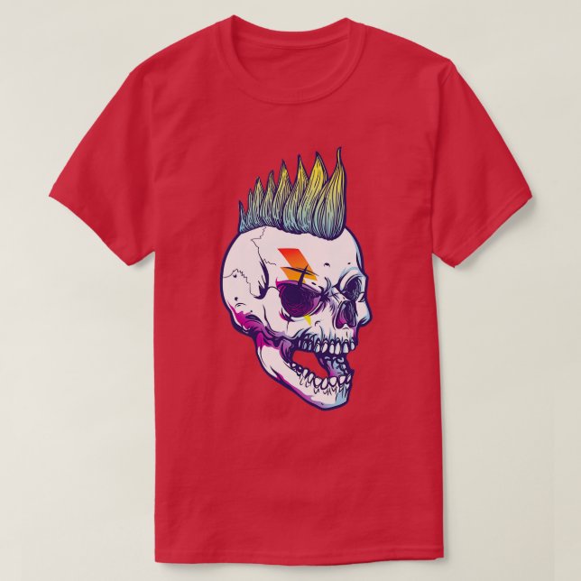 Camiseta Skull Punk (Frente do Design)
