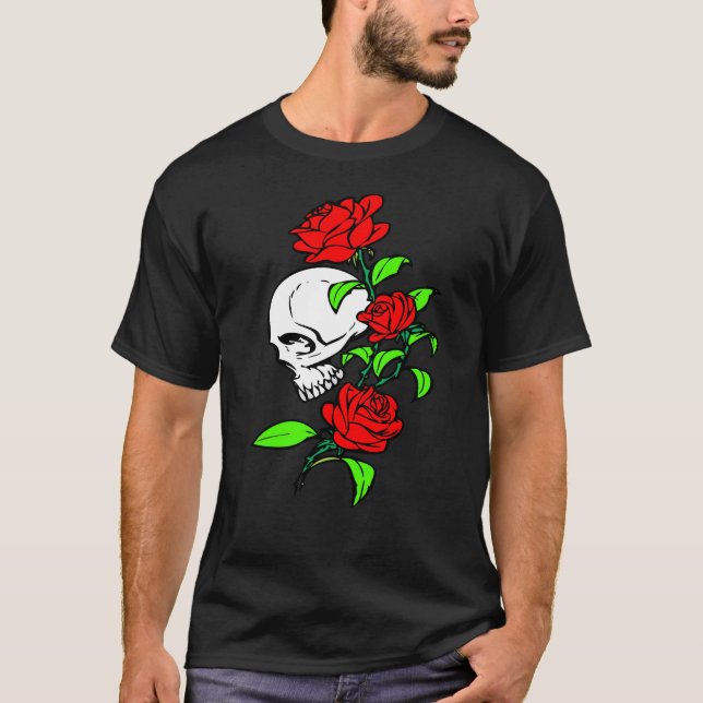 CAMISETA SKULL ROSE (Frente)