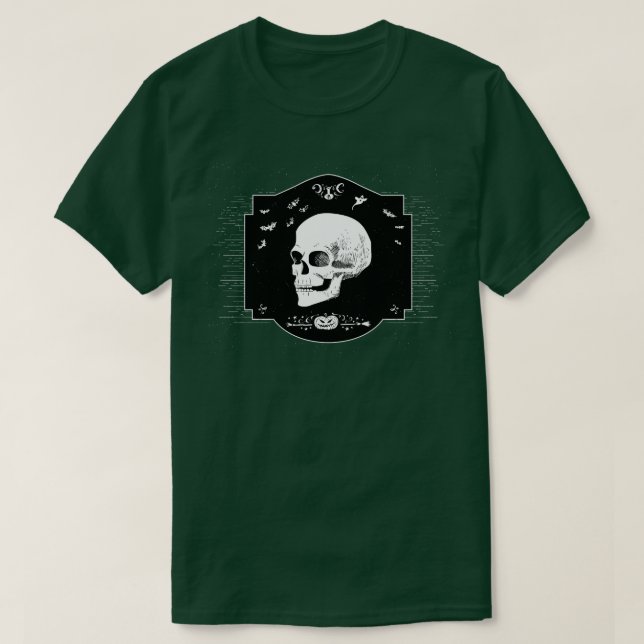 Camiseta Skull Spooky (Frente do Design)