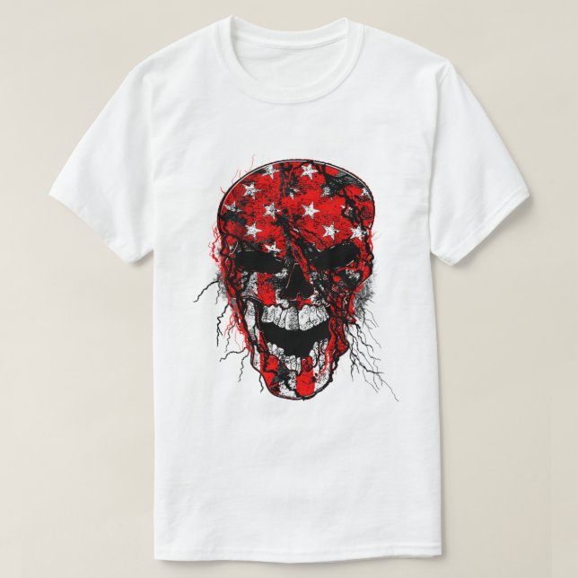 Camiseta Skull Warrior For Life (Frente do Design)