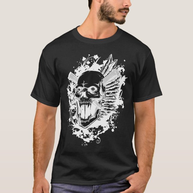 Camiseta Skull Warrior Gothic Tee (Frente)