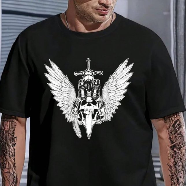 Camiseta Skull Wings Unisex Tee (Criador carregado)
