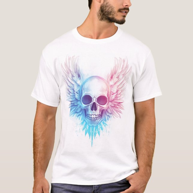Camiseta Skull with Angel Wings (Frente)