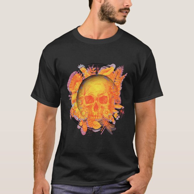 Camiseta Skulls and Blooms Rustic (Frente)
