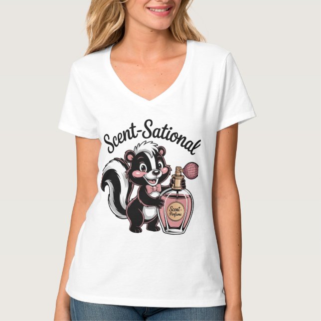 Camiseta Skunk com Design Perfume Bottle (Frente)