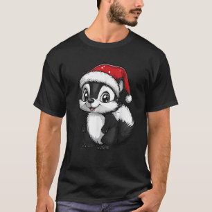 Camiseta Skunk Santa Hat Xmas Boys Raparigas Crianças Skunk
