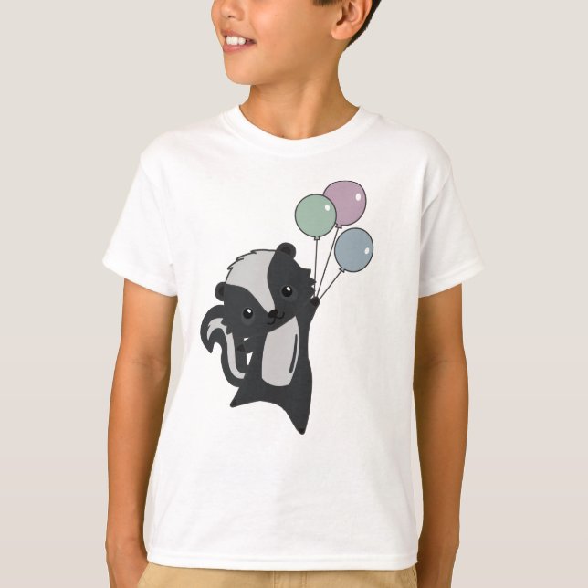 Camiseta Skunk Voa Com Balões Coloridos (Frente)