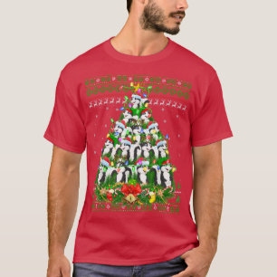 Camiseta Skunk Xmas Lighting Tree Papais noeis Skunk Ugly C