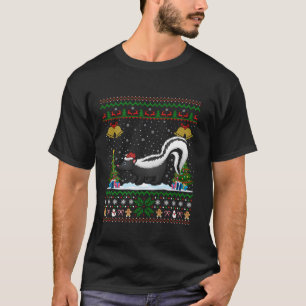 Camiseta Skunks Engraçados Xmas Gift Santa Hat Cristo Ugly 