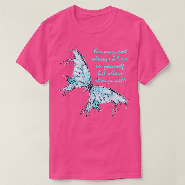 Camiseta Sky Blue Butterfly Mental Health Awarness6298 282 (Frente do Design)
