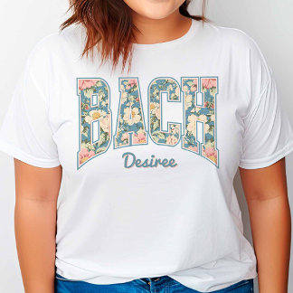 Camiseta Sky Blue Retro Floral BACH Bridesmaid