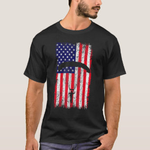Camiseta Sky Paraglider Paramotor Paragliding American Flag