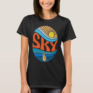 Camiseta Sky Vintage Sunset Sky Groovy Tie Dye