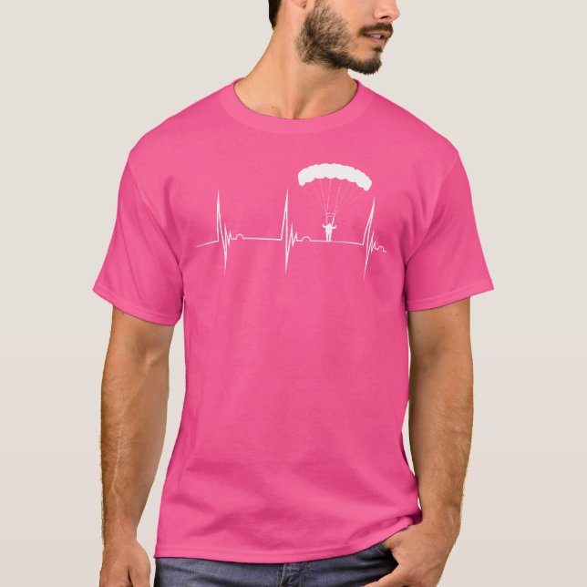 Camiseta Skydiva Heartbeat Skydiver Skydive Ekg Pulse Jum (Frente)