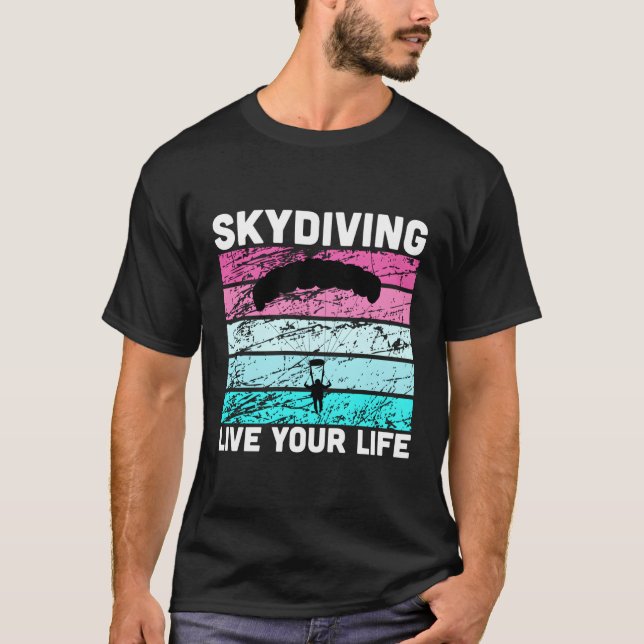 Camiseta Skydive Em Cores Para Instrutor Skydiving (Frente)