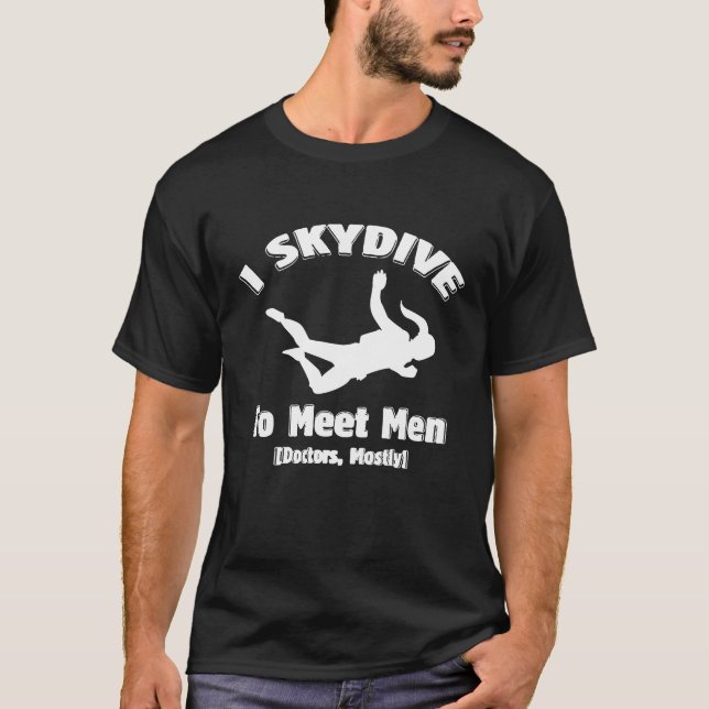 Camiseta Skydive Para Encontrar Homens (Frente)