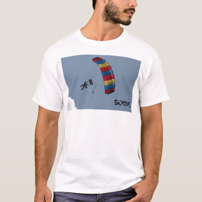 Camiseta skydive-pára-quedas-nuvens, SKYDIVE (Frente)