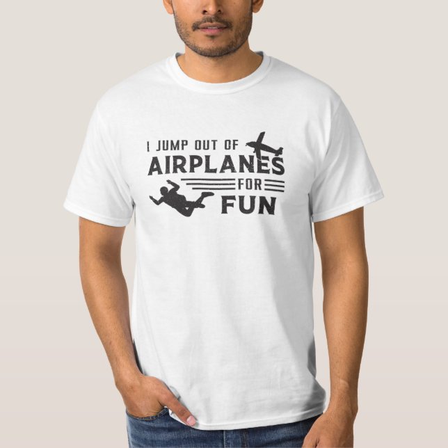 Camiseta Skydive Skydive Jump Plane Ideia Gift (Frente)