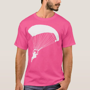 Camiseta Skydiver de Disparador Livre de Silhouette Parachu
