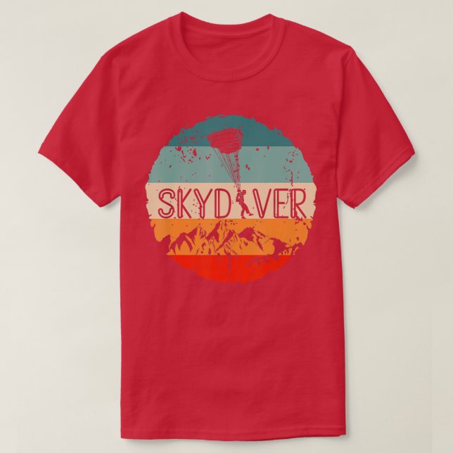 Camiseta Skydiver Skydiver Paraquedising Retro Vintage (Frente do Design)