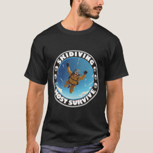 Camiseta Skydiving - A maioria sobrevive