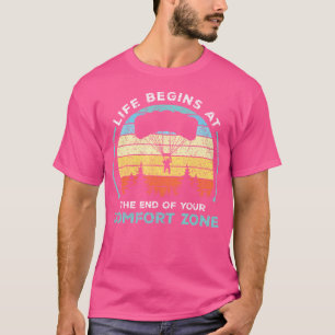 Camiseta Skydiving - A Vida Começa No Fim Do Seu Conforto