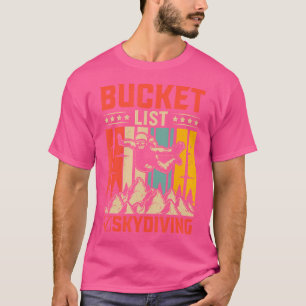 Camiseta Skydiving Base Jumping Parachute Balde List Skydi