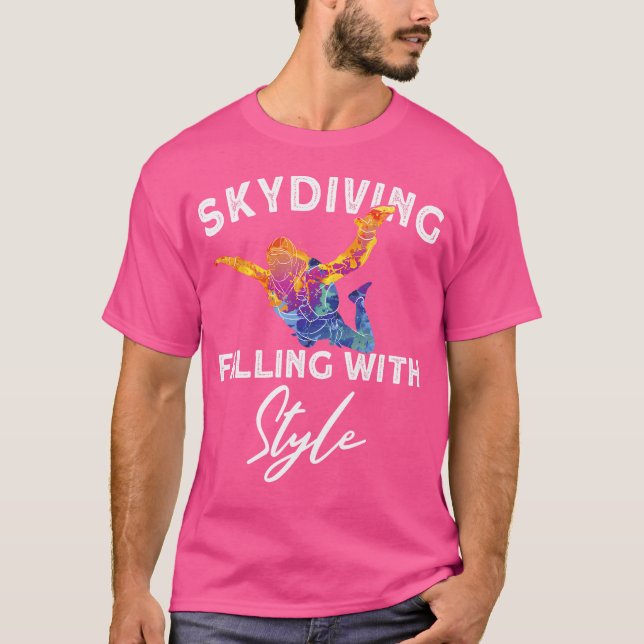 Camiseta Skydiving - Caindo Com Estilo De Skydiving (Frente)