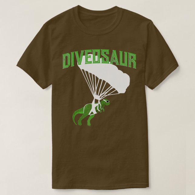Camiseta Skydiving Dinosaur  Prehistoric Parachutist Gift  (Frente do Design)