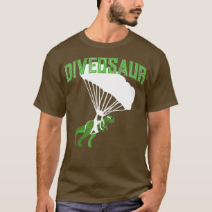 Camiseta Skydiving Dinosaur Prehistoric Parachutist Gift