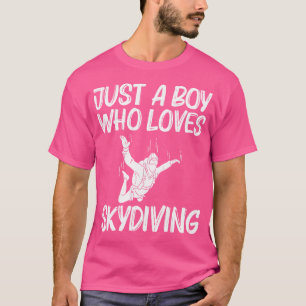 Camiseta Skydiving Engraçado Para Meninos Paraqueando Jumpi