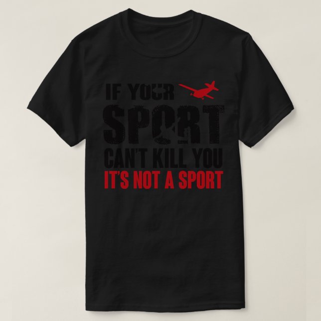 Camiseta Skydiving este esporte pode te matar (Frente do Design)