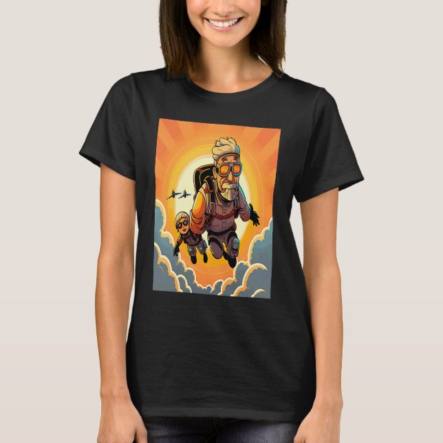 Camiseta Skydiving Instructor Sunset Skydiving Dad (Frente)