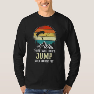 Camiseta Skydiving Jump Voará Paraquedas Paraglide Retro