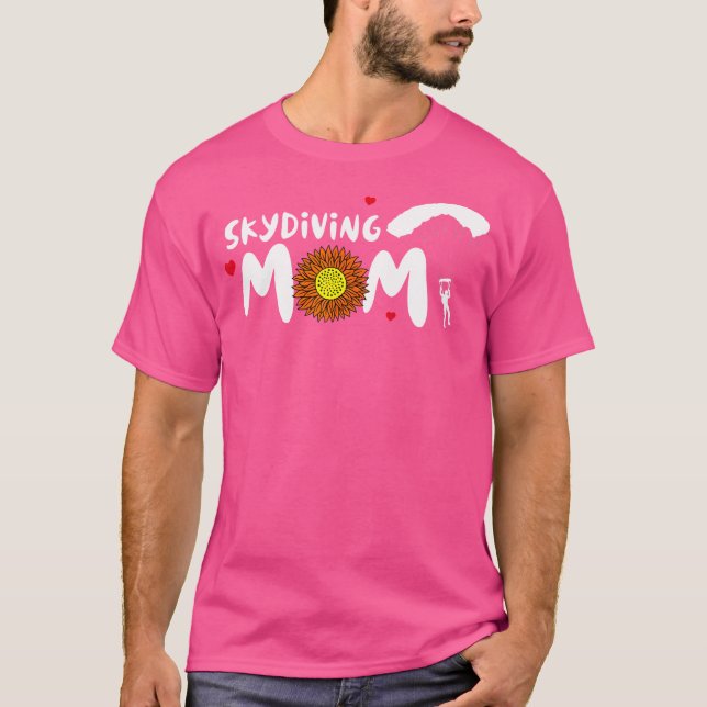 Camiseta Skydiving Mãe Para Mulheres Esquiamento Bonito (Frente)