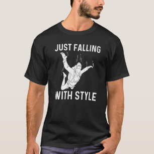 Camiseta Skydiving Para Homens Mulheres Paraqueando Jumping