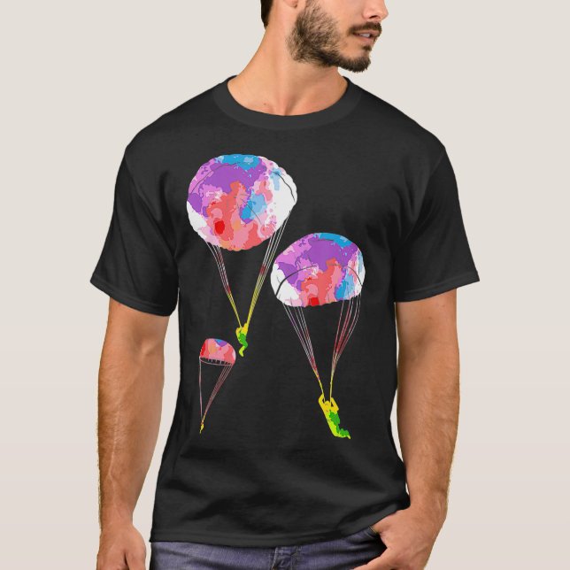 Camiseta Skydiving Parachuting Gift Skydiver Paratrooper Sk (Frente)