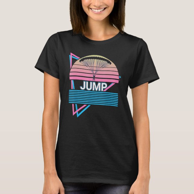 Camiseta Skydiving Parachuting Skydiver Retro Jump (Frente)