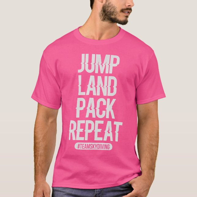 Camiseta Skydiving Repetindo Pacote Terrestre (Frente)