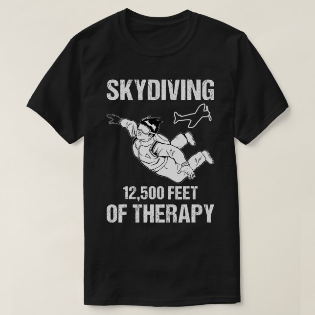 Camiseta Skydiving Skydive Parachutist Wingcase Diving (Frente do Design)