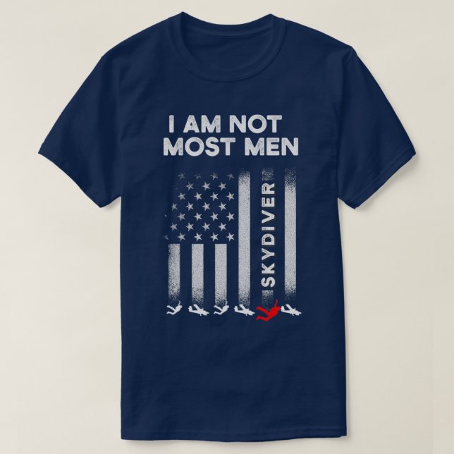 Camiseta Skydiving Skydiver Maioria dos Homens (Frente do Design)
