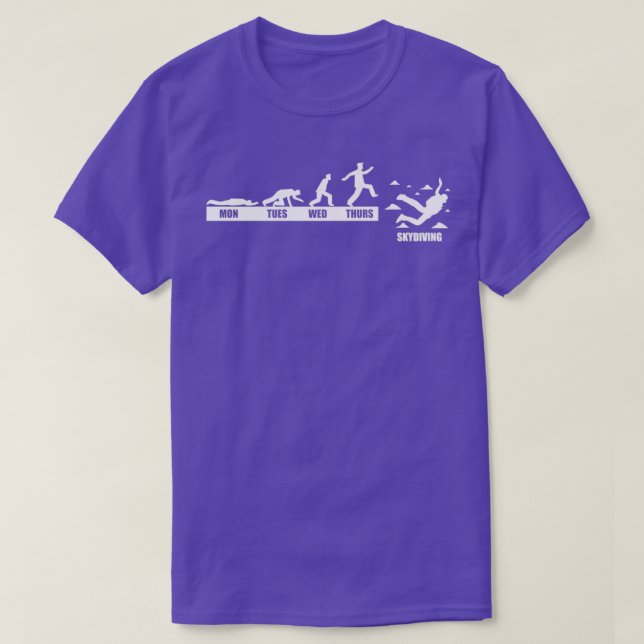 Camiseta Skydiving Skydiver Schedule Skydive Parachuting Gi (Frente do Design)