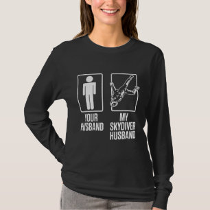 Camiseta Skydiving Skydiver Seu Marido Skydive Parachutin
