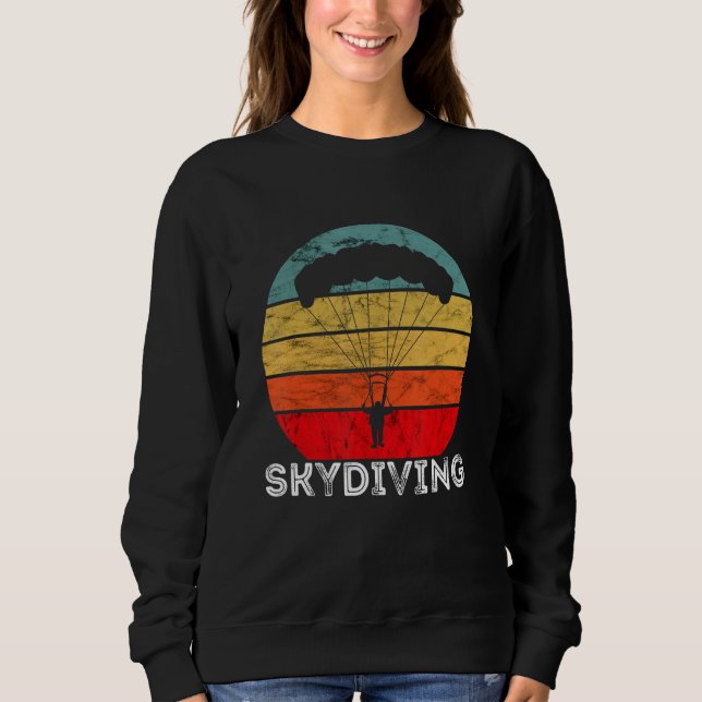 Camiseta Skydiving Vintage Retro Skydiver Paragliding Parac (Frente)