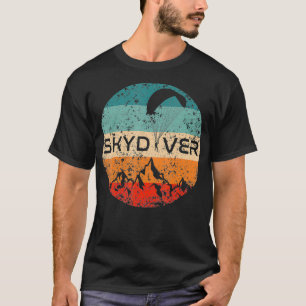Camiseta Skydiving Vintage Skydiver Parachute Plano Retroat