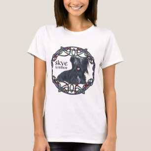 Camiseta Skye Terrier em Celtic Knotwork
