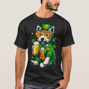 Camiseta Skye Terrier Santo Paddys Figurume Para Lover Do
