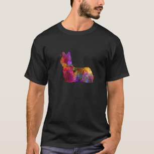 Camiseta Skye Terrier Watercolor Colorida For Mamãe Love Do