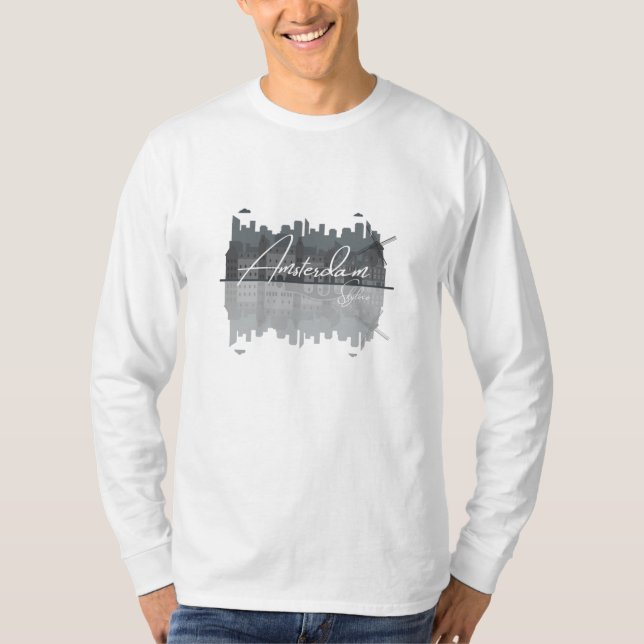 Camiseta Skyline Amsterdã (Frente)