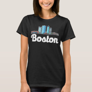 Camiseta Skyline Cidade de Boston Massachusetts